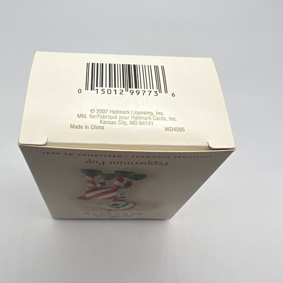 Hallmark Keepsake PEPPERMINT PUP Ornament New In Box 2007 - Picture 5 of 7
